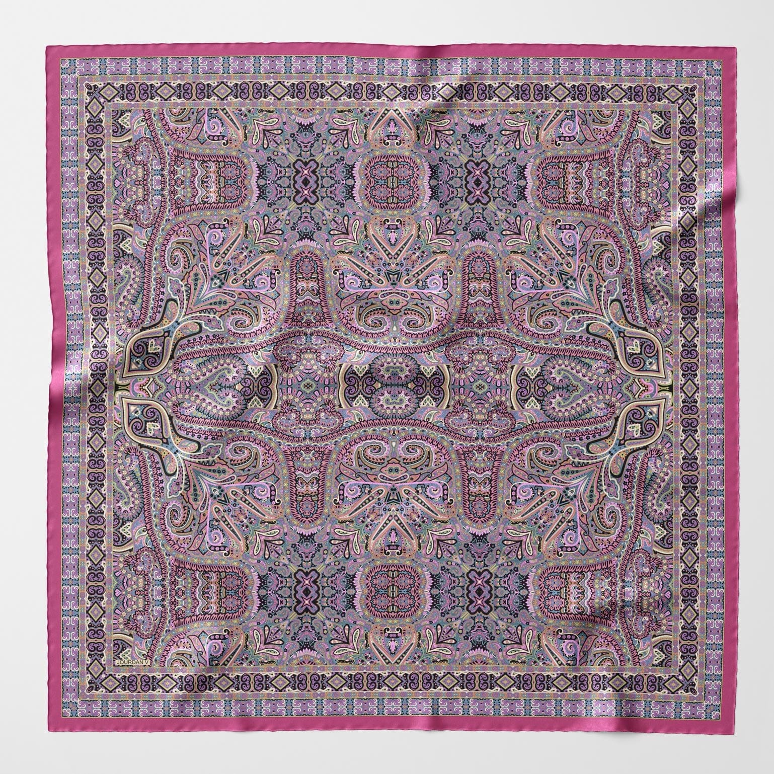 Womens large silk chiffon paisley scarf