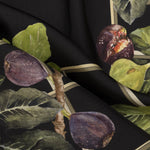 Women's Italian Silk Square Scarf - Black
