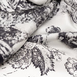 Women's Black Italian Long Silk Scarf