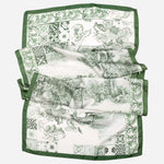 Women's Green Italian Long Silk Scarf