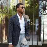 Luxury Italian large silk hand-rolled pocket square