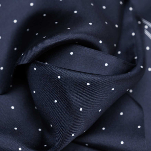 Savona - Slim Silk Scarf - Midnight Blue