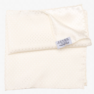 Hand Rolled Luxury White Silk Pocket Square
