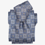 Luxury handmade blue Italian silk necktie