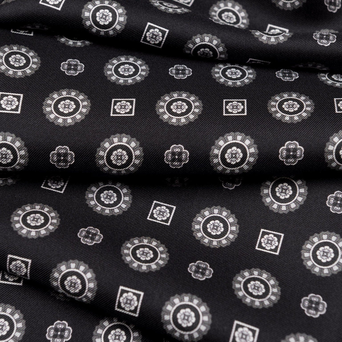 Mens Black Italian Tuxedo Silk Scarf