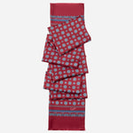 Mens Dark Red Italian Silk Scarf