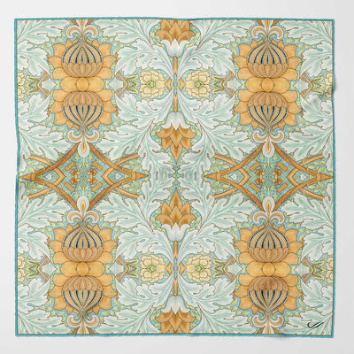 Aqua Silk Italian Suit Pocket Square