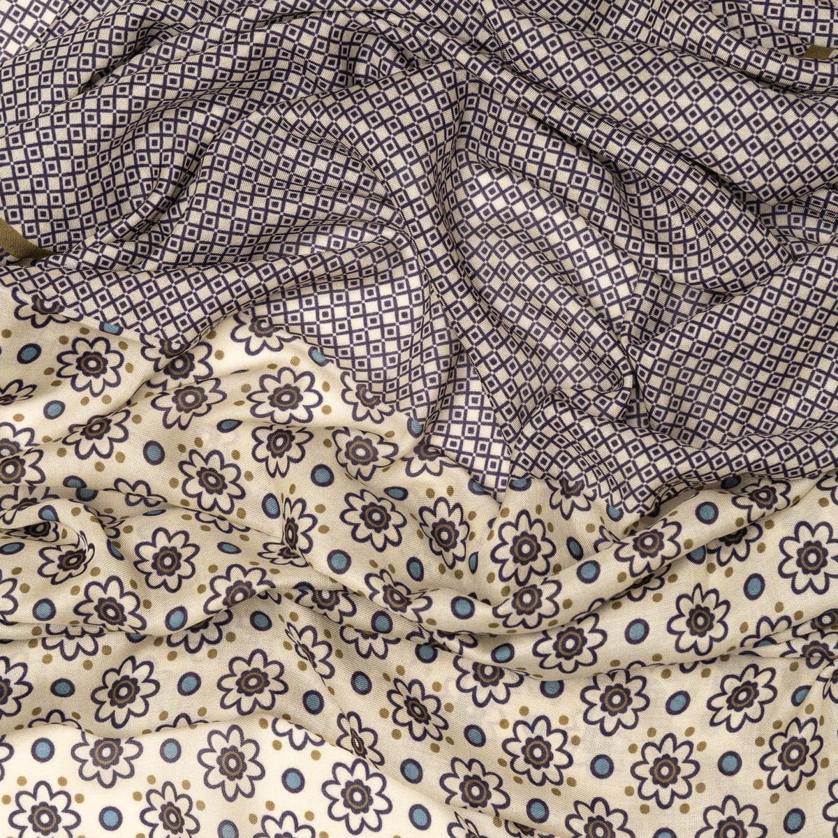 Italian Designer Beige Modal Twill Scarf