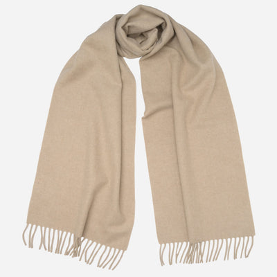 Beige Felted Italian Cashmere Scarf
