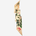 Women's Beige Floral Italian Silk Bandeau