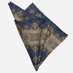 Double Sided Blue Silk Pocket Square