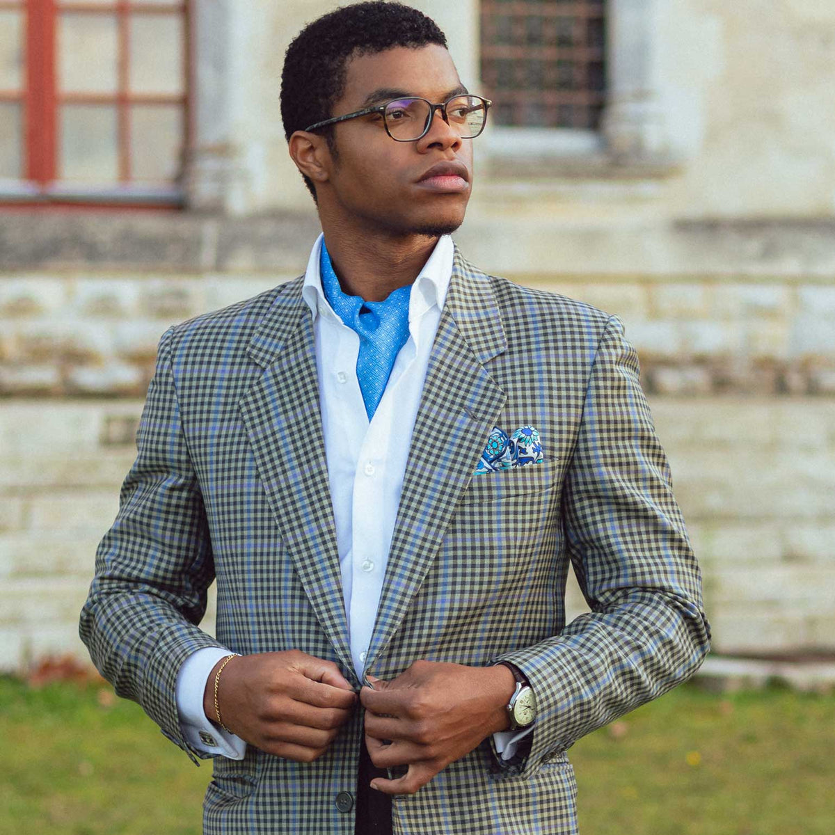 Luxury Italian designer silk pocket square