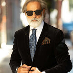 Men's luxury designer woven silk tie made in Italy