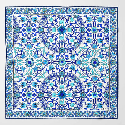 Blue Turquoise Silk Italian Pocket Square