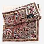 Blush Paisley Silk Italian Pocket Square