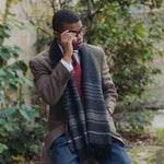 Grey Italian Wool Cashmere Scarf