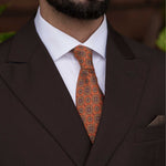 Men's luxury designer woven silk tie made in Italy