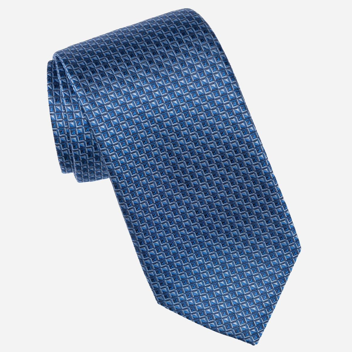 Men's Designer Italian Silk Tie Blue