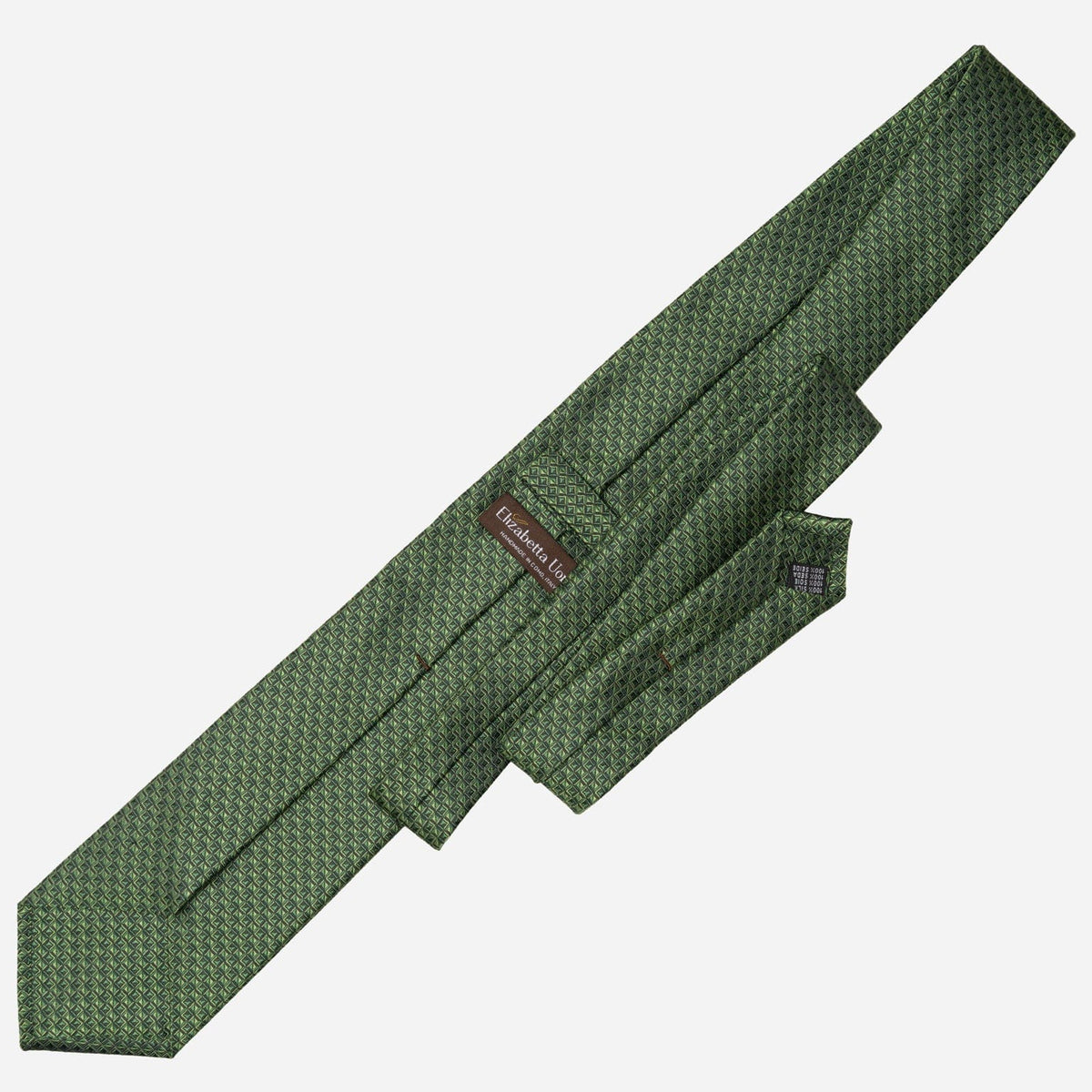 Men's Designer Italian Green Silk Tie
