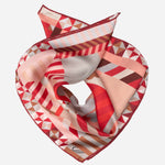 Women's Silk Bandana Geometric Red
