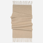 Beige Felted Italian Cashmere Scarf