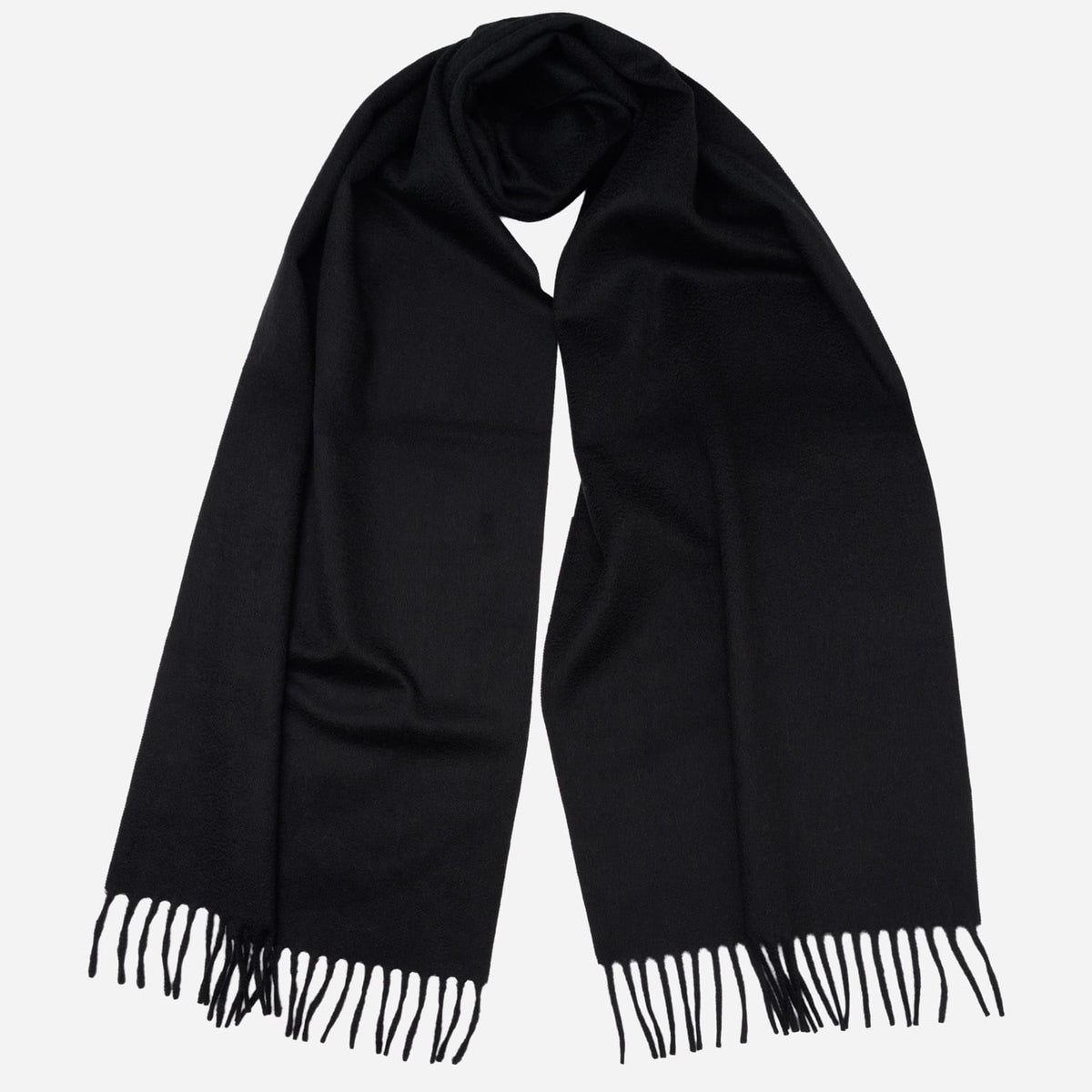 Black Felted Italian Cashmere Scarf