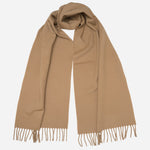 Camel Felted Italian Cashmere Scarf