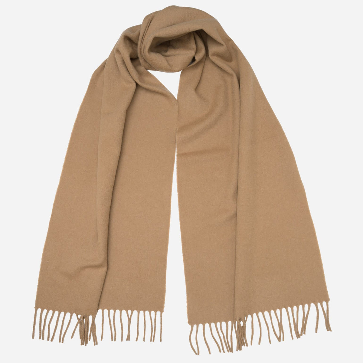 Camel Felted Italian Cashmere Scarf