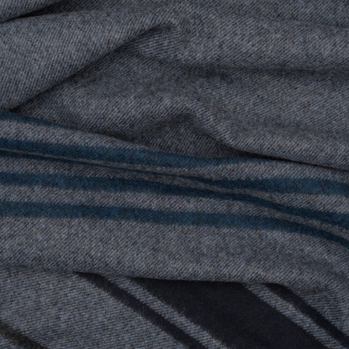 Blue Italian Wool Cashmere Scarf