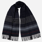 Navy Italian Wool Cashmere Scarf