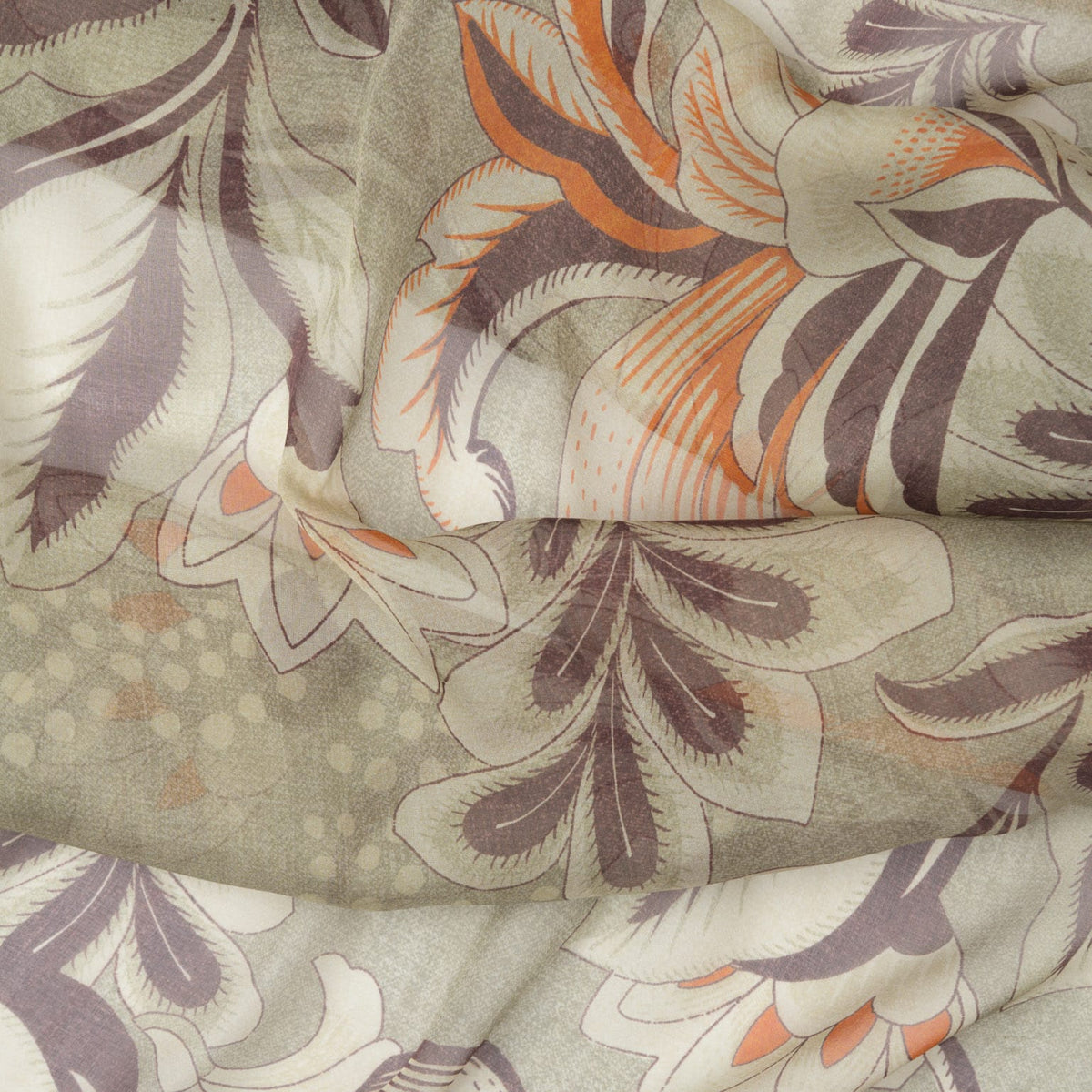 Designer Italian Silk Scarf - Sage Green