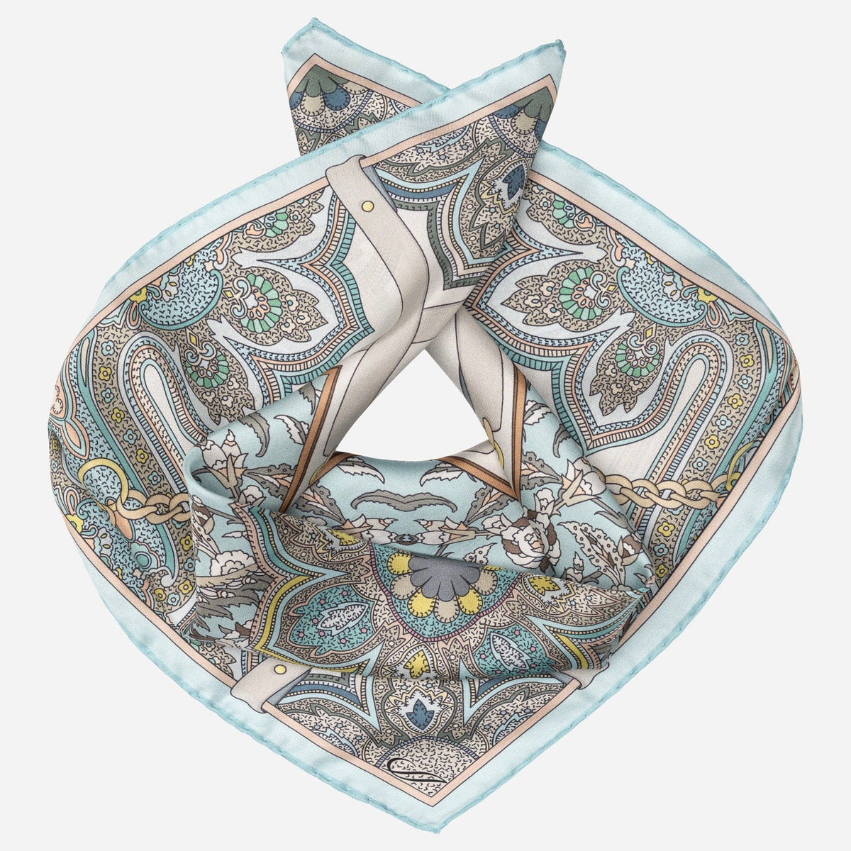Women's Silk Bandana Aqua