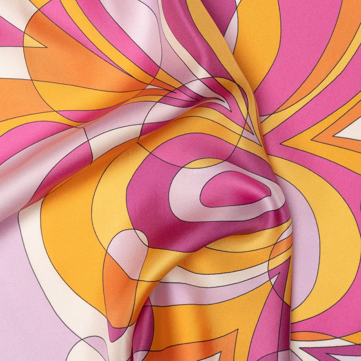 Women's Silk Bandana Orange and Pink