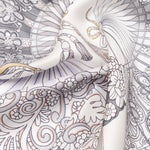 Silver Italian Silk Bandana for Women
