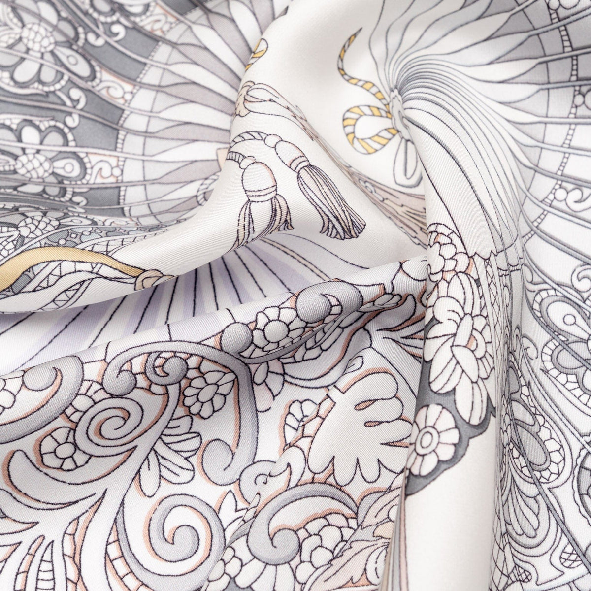 Silver Italian Silk Bandana for Women
