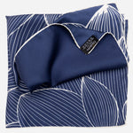 Blue Floral Italian Silk Bandana