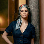 Women's luxury large Italian silk twilly scarf