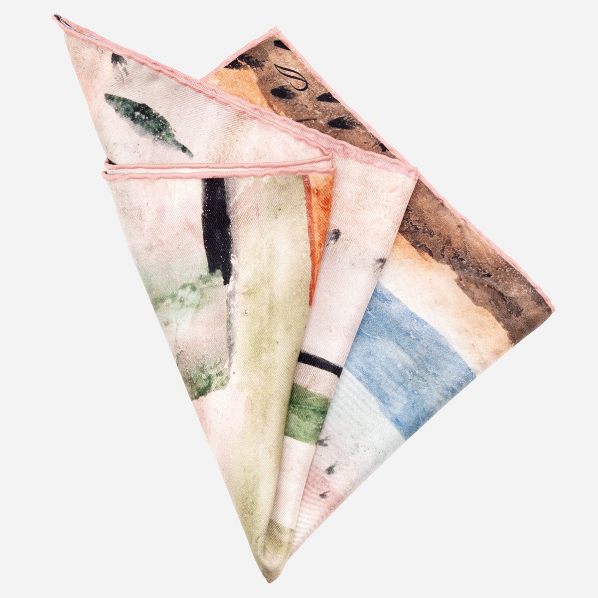 Blush Silk Italian Pocket Square