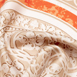 Luxury Orange Silk Italian Pocket Square