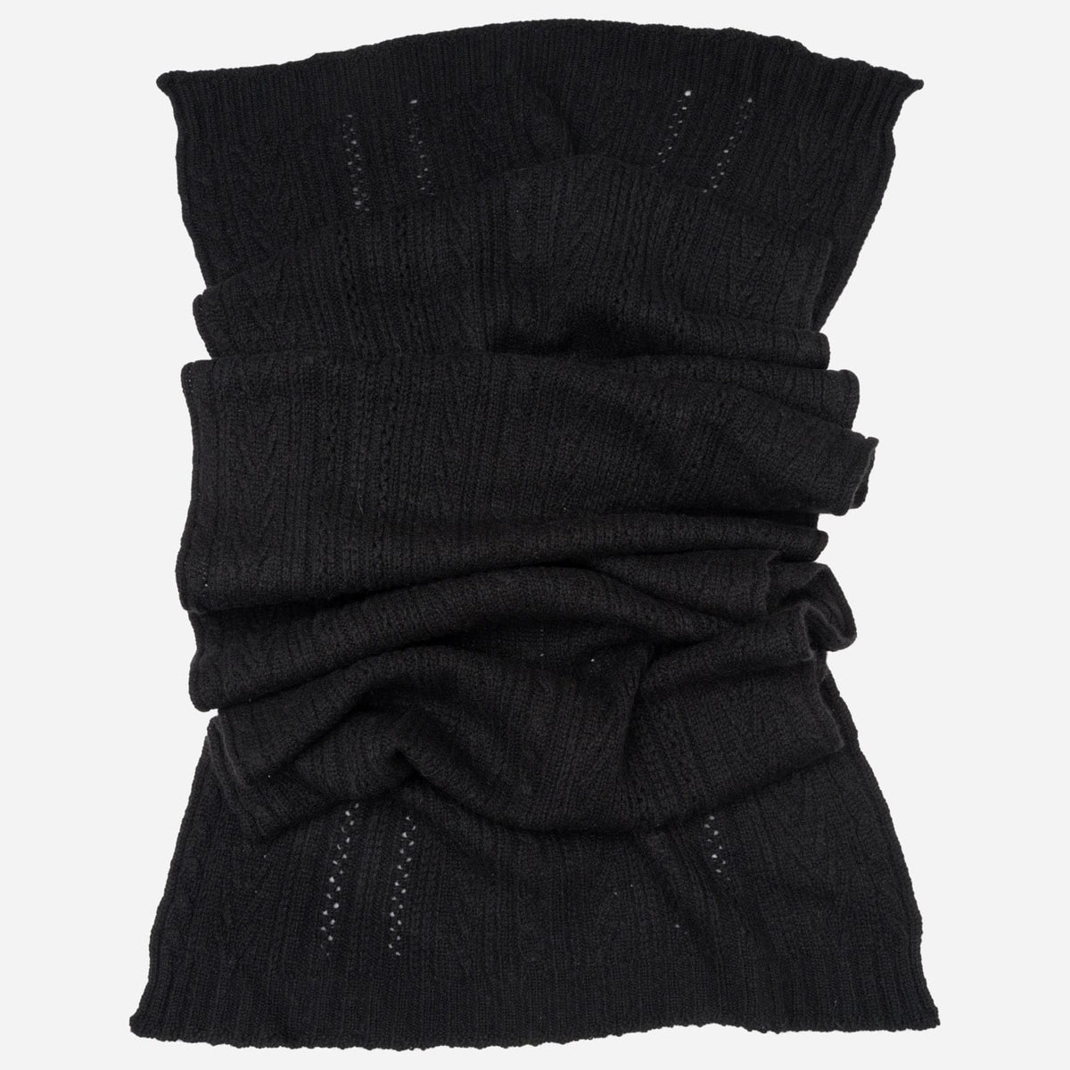 Black Italian Pure Cashmere Scarf