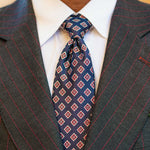 Luxury handmade Italian silk tie for suits