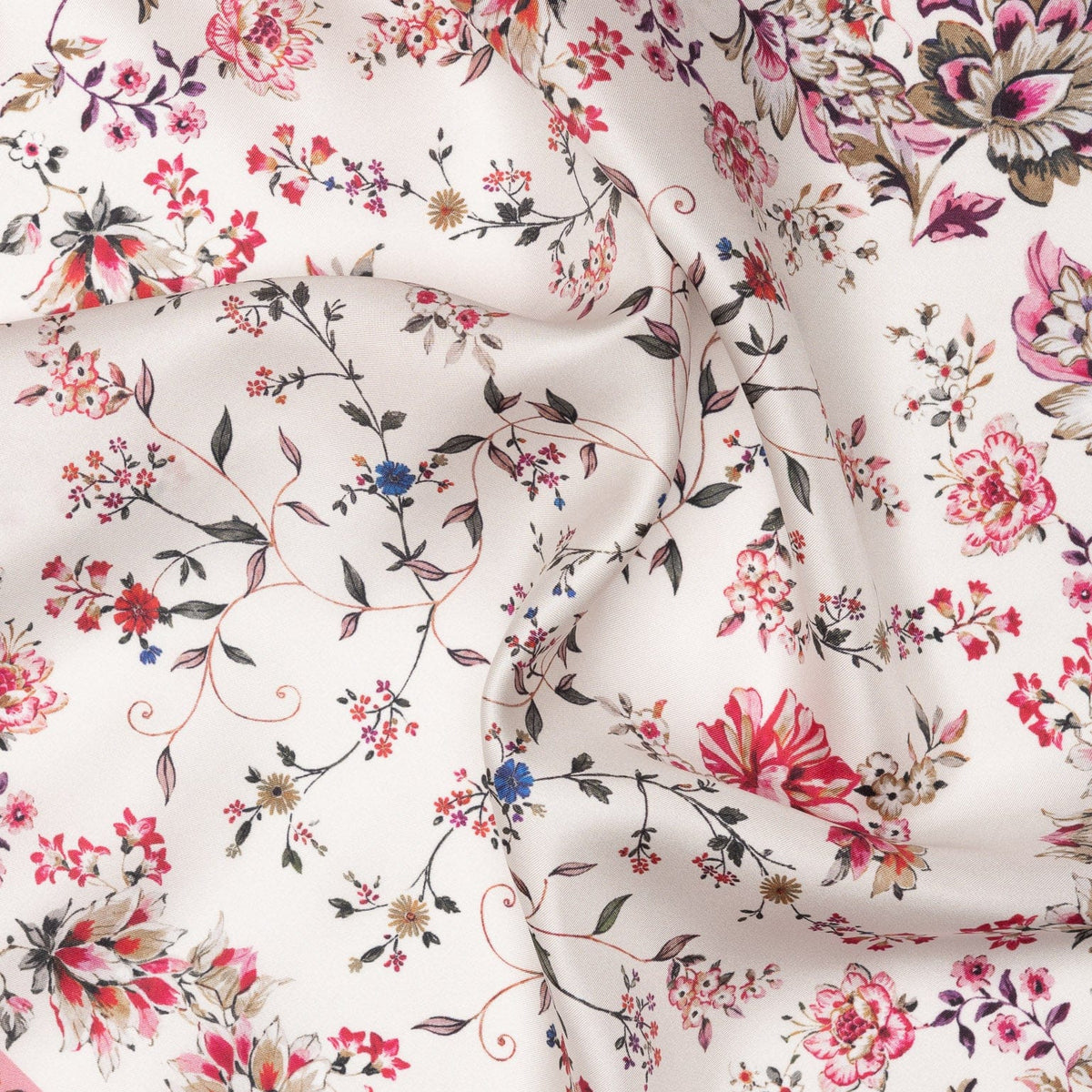 Women's Silk Bandana Floral Pink