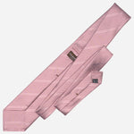 Pink Pinstripe Italian Designer Silk Tie