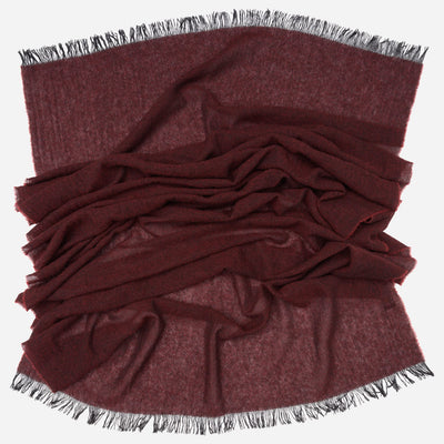 Burgundy Italian Cashmere Silk Scarf