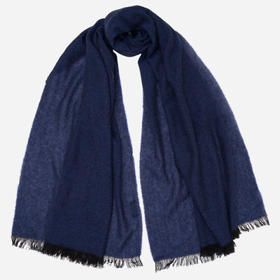Marine Blue Italian Cashmere Scarf
