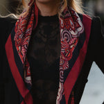 best italian silk square head scarves for women