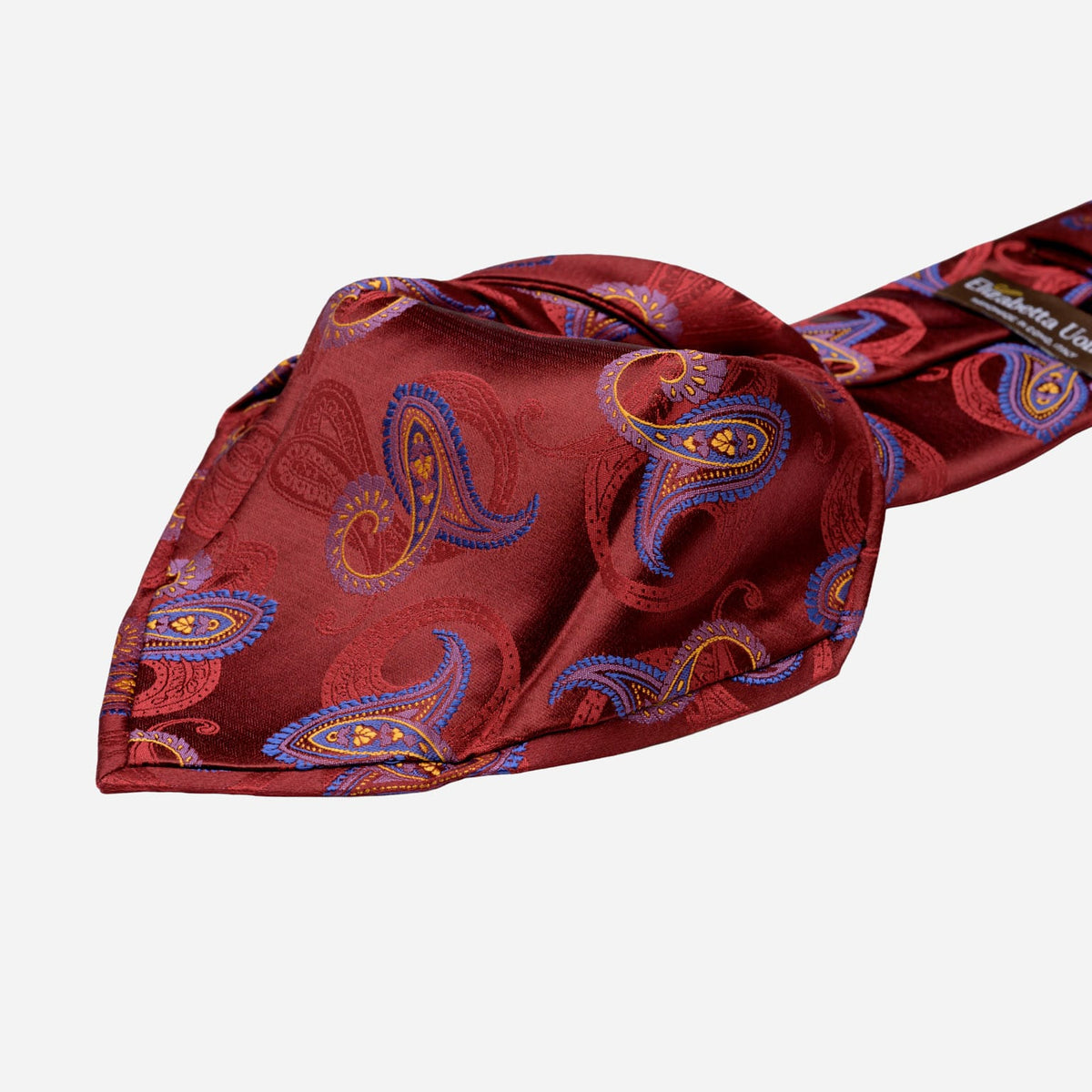 Designer Crimson Red Paisley Silk Tie