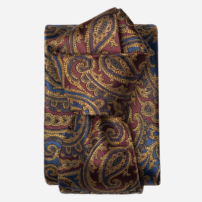 Men's Ruby and Sapphire Silk Tie
