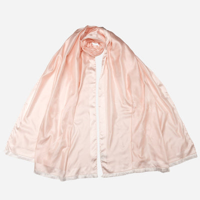 Pink Double Sided Silk Evening Shawl