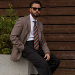 Men's luxury designer woven silk tie made in Italy